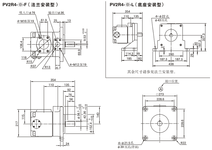 <a  target='_blank'><u>油研葉片泵</u></a>PV2R4-136、153、184、200、237尺寸