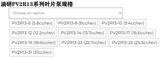 PV2R13-6,8,10,12,14,17,19, 23,25,31系列油研雙聯葉片泵